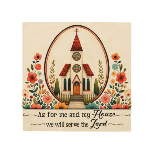 As For Me And My House We Will Serve The Lord Wood Wall Art