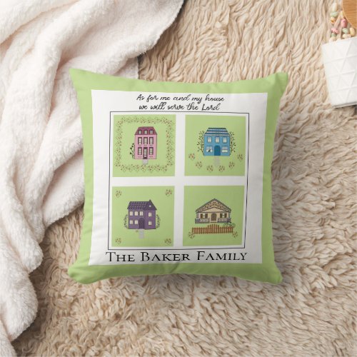 As for me my house Add Name throw pillow