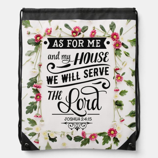 As For Me & My House Drawstring Bag (Front)