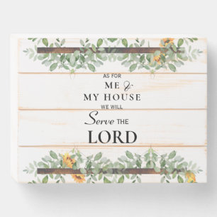 As for Me & My House Foliage Sunflower Wooden Box Sign