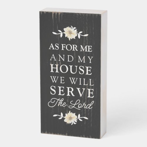 As For Me  My House Joshua 2415 Bible Verse Wooden Box Sign
