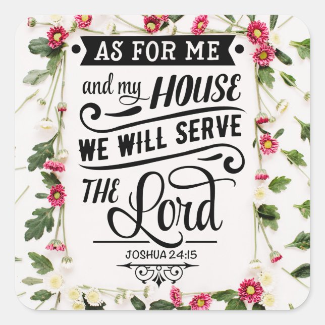 As For Me & My House Square Sticker (Front)