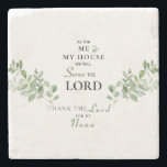 As for Me & My House Thanks to Nana Stone Coaster<br><div class="desc">Christian Coasters. "As for me and my house we will serve the Lord".  "Thank the Lord for my Nana"</div>