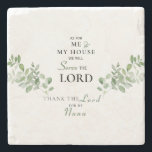 As for Me & My House Thanks to Nana Stone Coaster<br><div class="desc">Christian Coasters. "As for me and my house we will serve the Lord".  "Thank the Lord for my Nana"</div>
