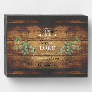 As for Me & My House We will Serve the Lord Wooden Box Sign