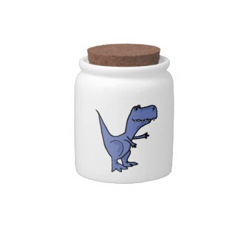 As- Funny T-rex Dinosaur Candy Jar Or Cookie Jar by inspirationrocks at Zazzle