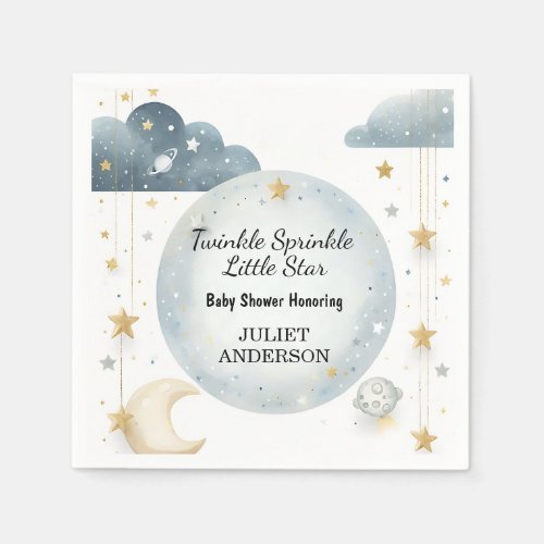 As Glitter Twinkle Twinkle Little Star Baby Shower Napkins