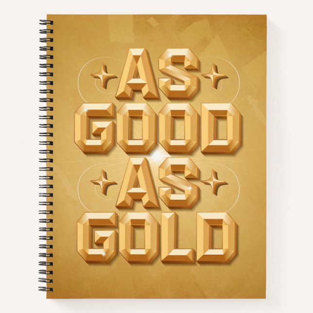 As Good As Gold Bullet Notebook (Front)