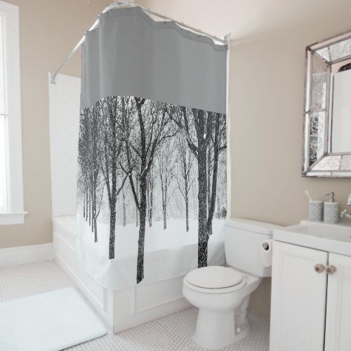 as I side with trees Shower Curtain