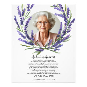 As I sit in heaven Photo Funeral Welcome Sign