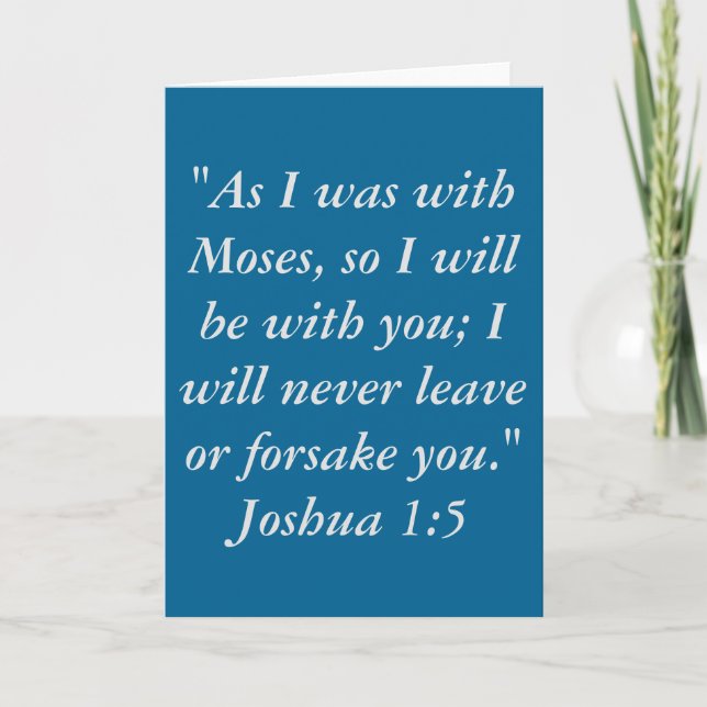 "As I was with Moses"  Scripture Greeting Card (Front)