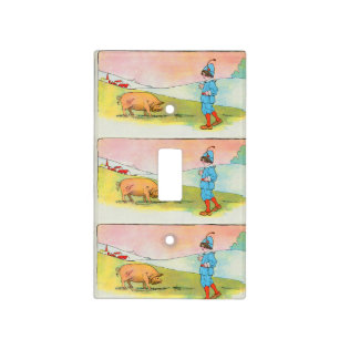 As I Went to Bonner I Met a Pig - Nursery Rhyme Light Switch Cover