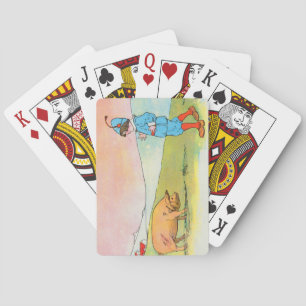 As I Went to Bonner I Met a Pig - Nursery Rhyme Poker Cards