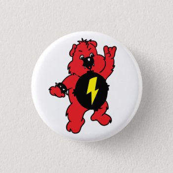 As-if Punk Bear Button by treeshiprecords at Zazzle