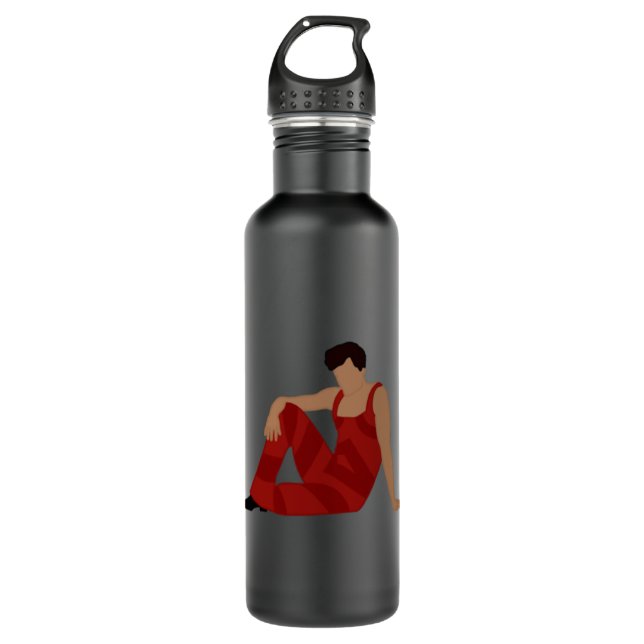 As It Was Harry Styles Red1609.png Stainless Steel Water Bottle (Front)