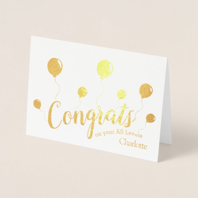 AS level congratulations card (Front)
