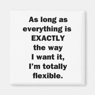 As Long As Everything is Exactly the Way I Want It Magnet