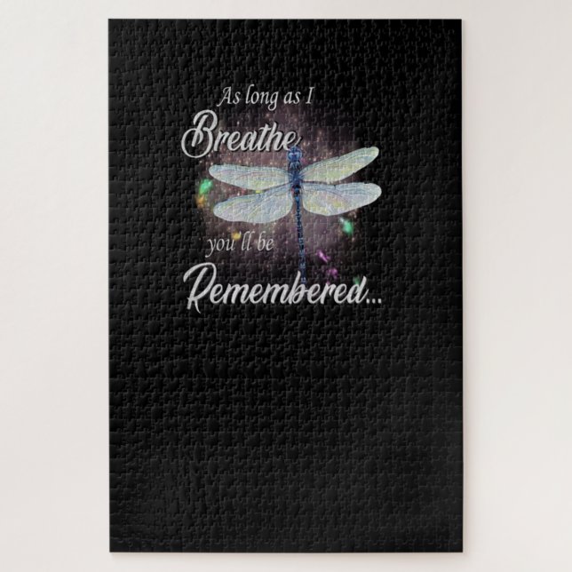 As Long As I Breathe You'll Be Remembered Jigsaw Puzzle (Vertical)