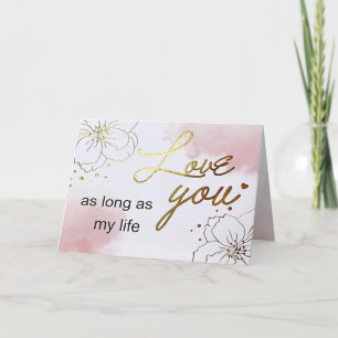 As long as my life Folded Invitation Card