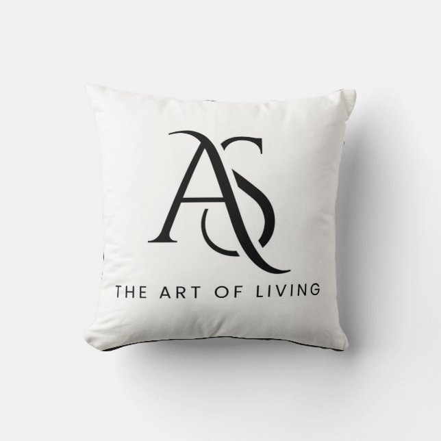 AS Monogram: Art of Living Throw Pillow (Front)