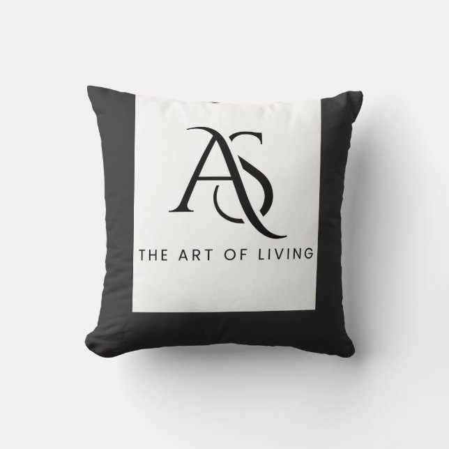 AS Monogram: Art of Living Throw Pillow (Front)