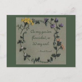 As My Garden Flourished Postcard