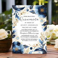 As Ombre ivory Ice Sky Gold Royal Blue Quinceanera