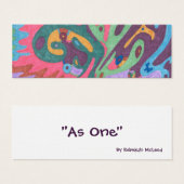 "As One" Abstract Art Bookmark (Front & Back)