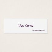 "As One" Abstract Art Bookmark (Back)