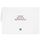 "As One" Abstract Art Cards (Back Horizontal)