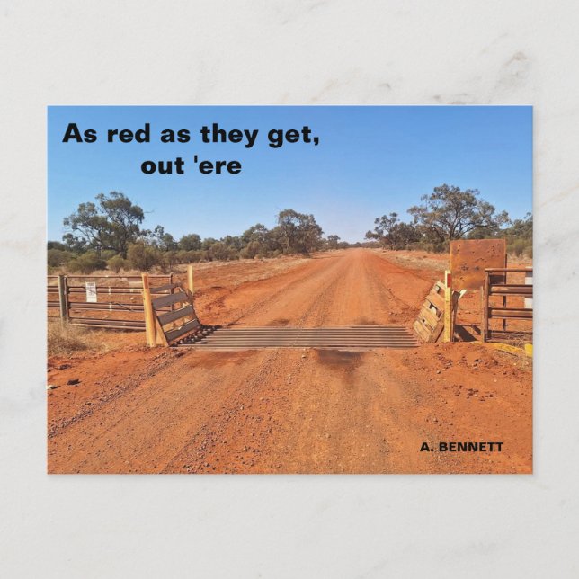 As red as they get postcard (Front)