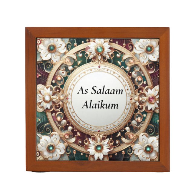 As Salaam Alaikum Desk Organizer (Front)