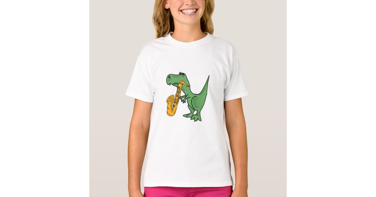 AS- Saxophone Playing T-Rex Dinosaur Shirt | Zazzle.com