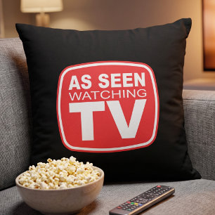 As Seen Watching TV Humor Funny Dad Gift Throw Pillow