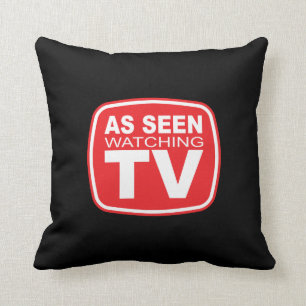 As Seen Watching TV Throw Pillow