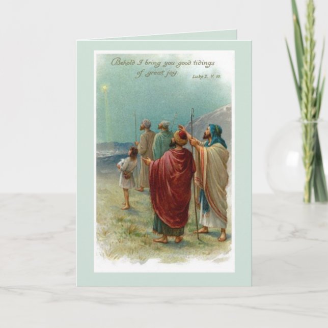 As Shepherds Watched Their Flock By Night Holiday Card (Front)