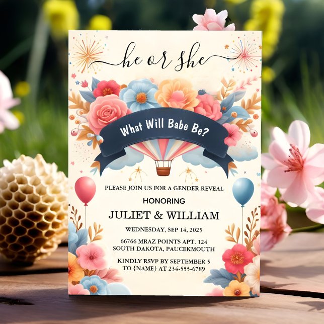 As Stash Fun Cloud Family In Spanish Gender Reveal Invitation (Creator Uploaded)