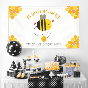 FLOWERHERD Bee Party Decorations for Table - 12pcs Yellow Bee Honeycomb  Table