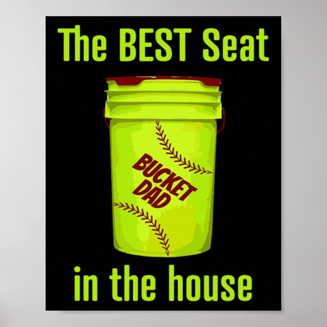 As Tees Softll Dad Best Seat In The House Pitcher  Poster (Front)