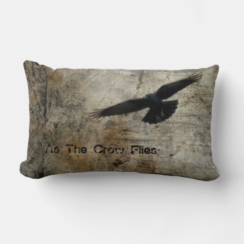As The Crow Flies Lumbar Pillow