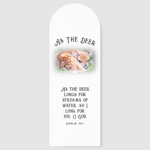 As The Deer Psalm 42:1 Baby Fawn Bible Bookmarks
