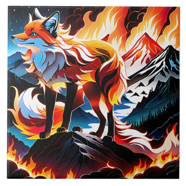 As the heat of the morning sun warms her face, the ceramic tile (Front)