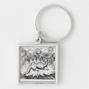 As the Salamander lives in fire Keychain
