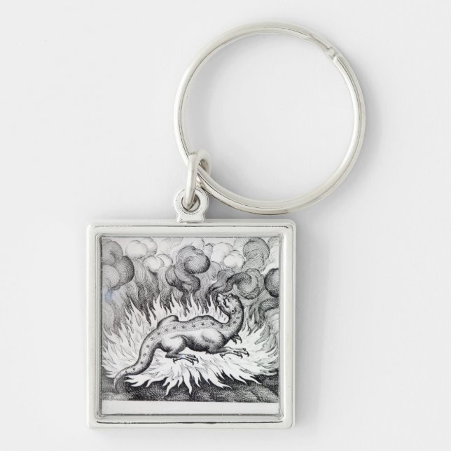 As the Salamander lives in fire Keychain (Front)