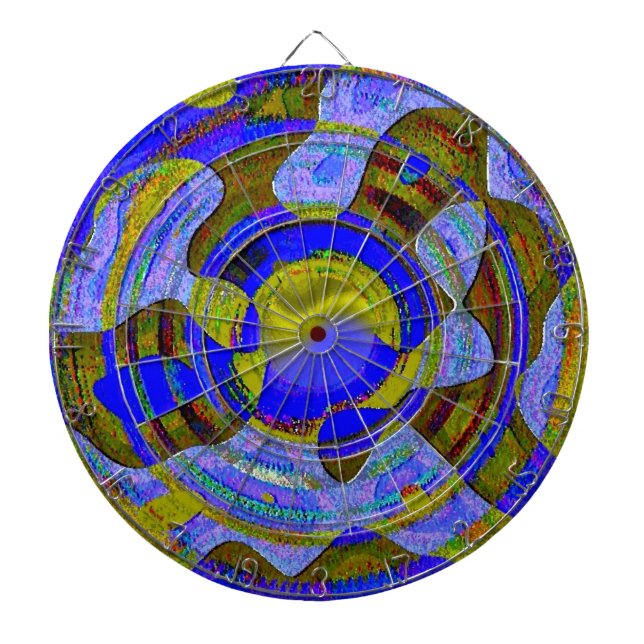 "As the Water Recedes" Metal Cage Dart Board (Front)