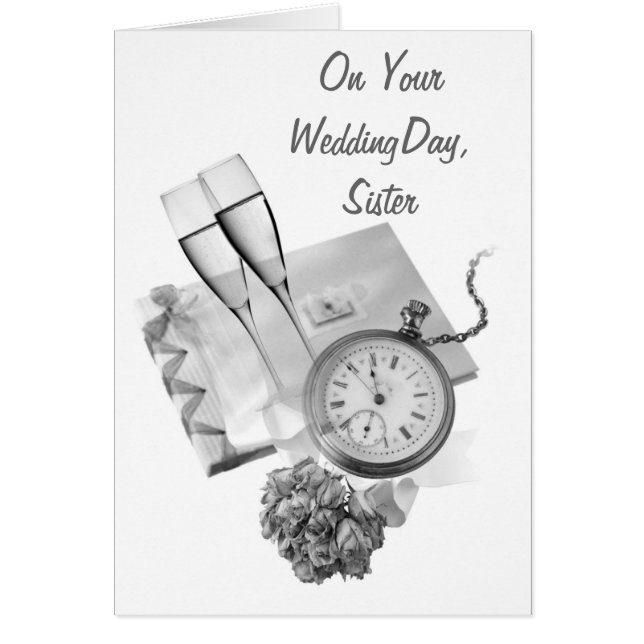 AS TIME GOES BY=SISTER'S WEDDING CARDS (Front)