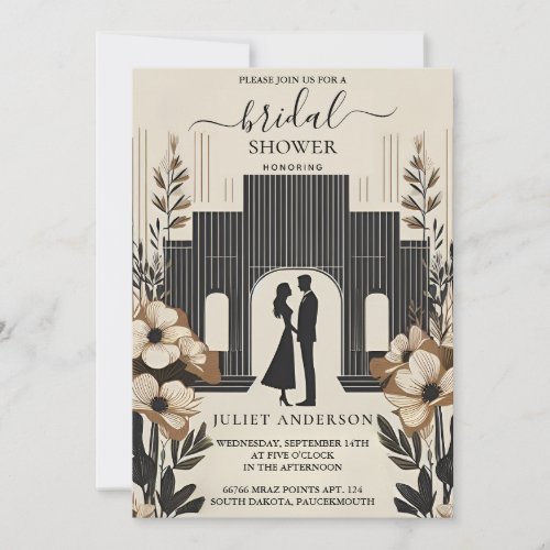 As Truly Engaging 70s 80s Courthouse Bridal Shower Invitation