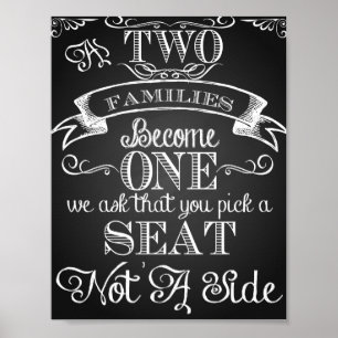 "As two families become One" wedding print