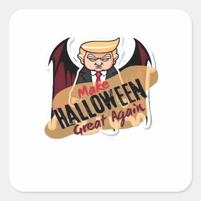As Vampire - Make Halloween Great Again. Classic Square Sticker (Front)