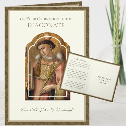 AS YOU ARE ORDAINED TO THE DIACONATE CARD